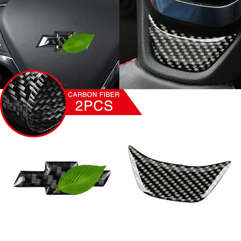 For 2016-2019 Chevrolet Malibu Real Carbon fiber Steering Wheel Frame Cover Trim