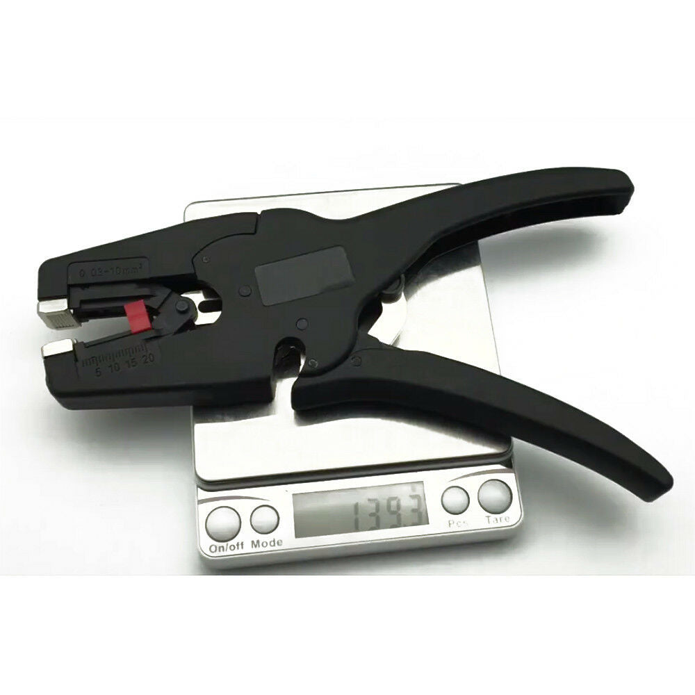 Flat Nose Self-Adjusting Insulation Wire Cable Pliers Stripper Cutter Tool Black