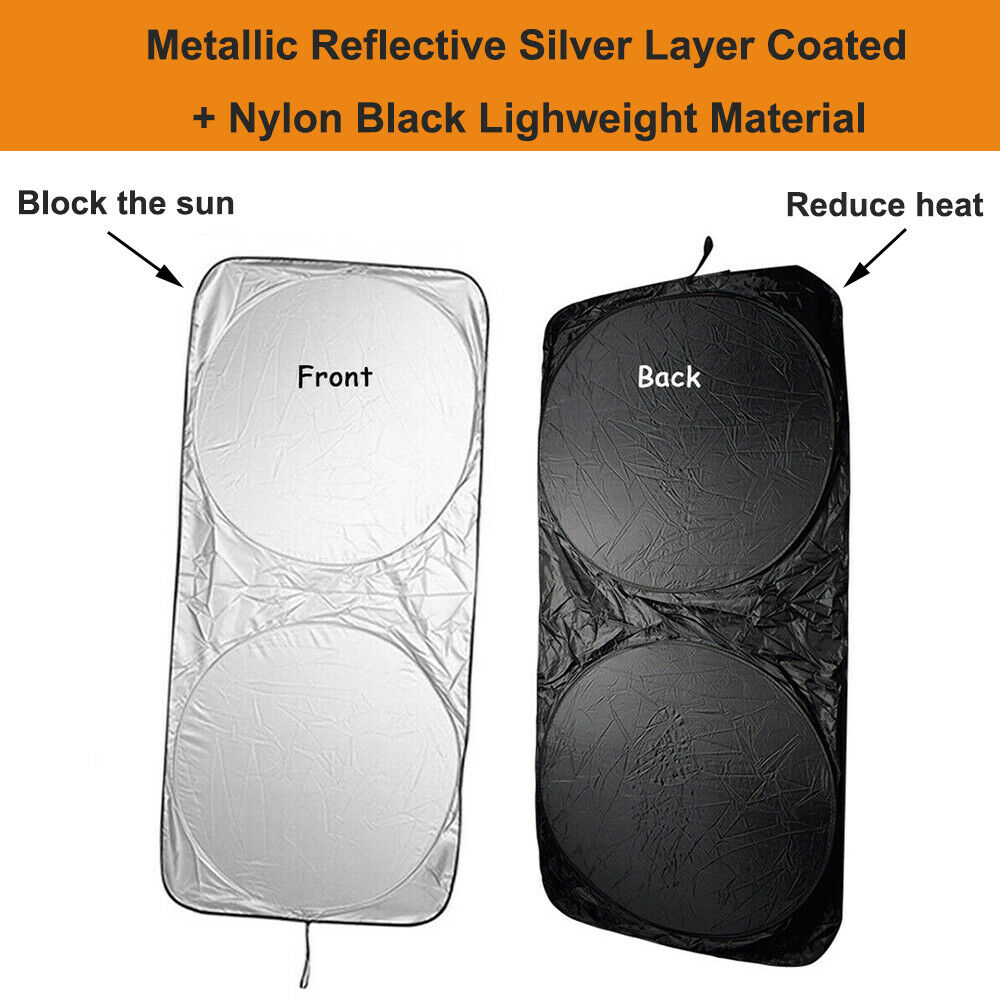 For GMC Windshield Heat Shield Sun Shade Foldable isor Window Cover 160x85CM