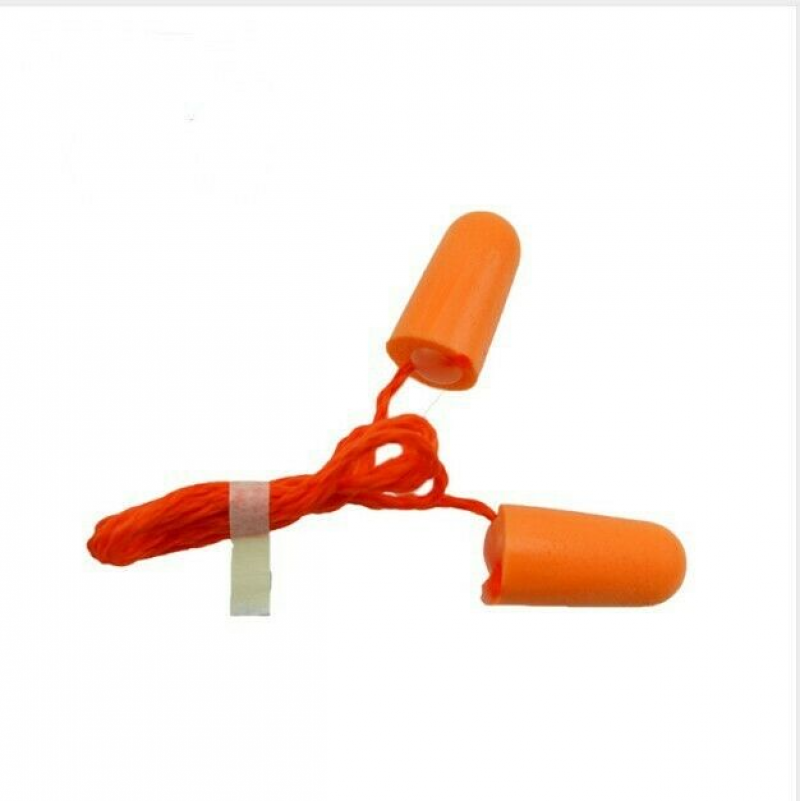 50Pcs Soundproof Earplug with Wire Anti-Noise Reduction Mute Protective Earplug