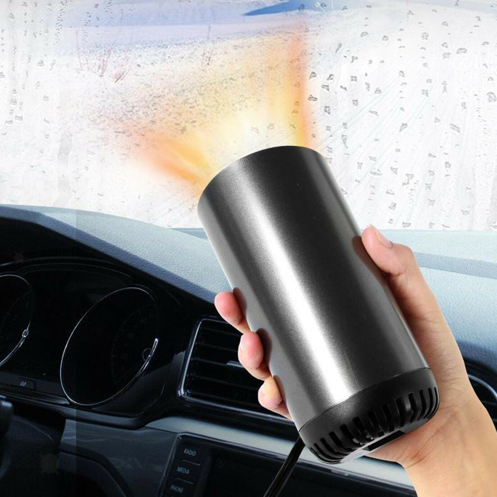12V 65W Portable Car Heater Windshield Heater Fan Windscreen Defrost Defogger