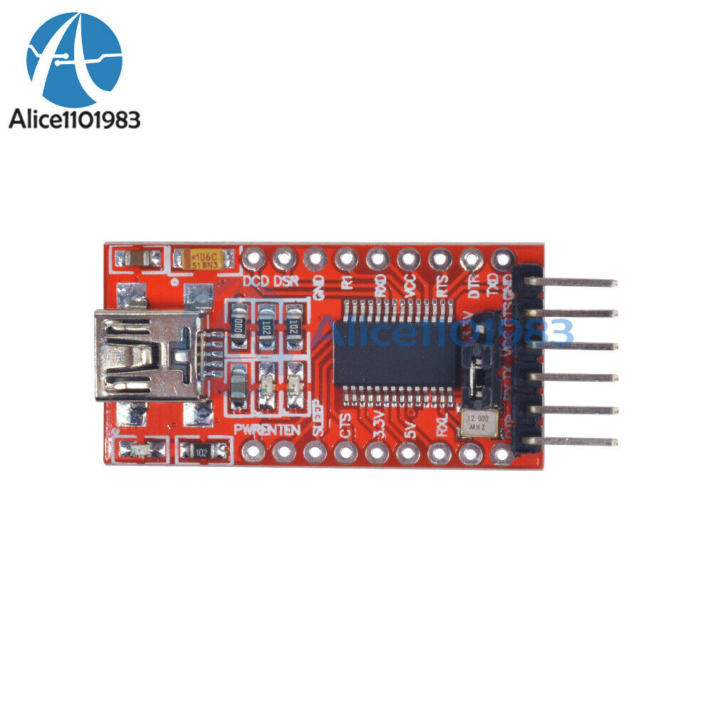 2pcs FT232RL FTDI Serials Adapter Module Mini Port Arduino USB to TTL 3.3V 5.5V