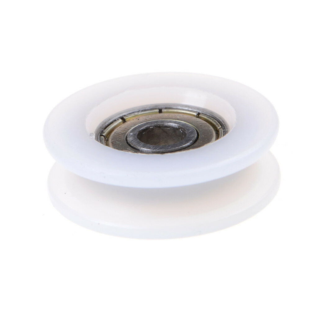 New 6*30*10mm U Groove Metal Shield Nylon Pulley Wheels Roller Ball Bearings LQ