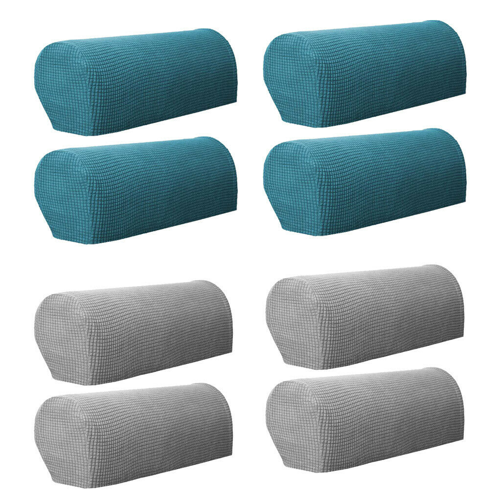 8 Pieces Armrest Cover Stretch Fabric Anti-Slip Recliner Furniture Protector