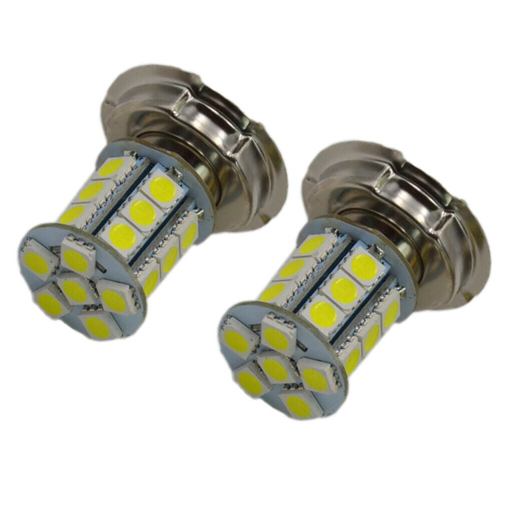 2x12V P26 S 24 SMD LED White Motorbike Motorcycle Headlight Car Bulb Lamp