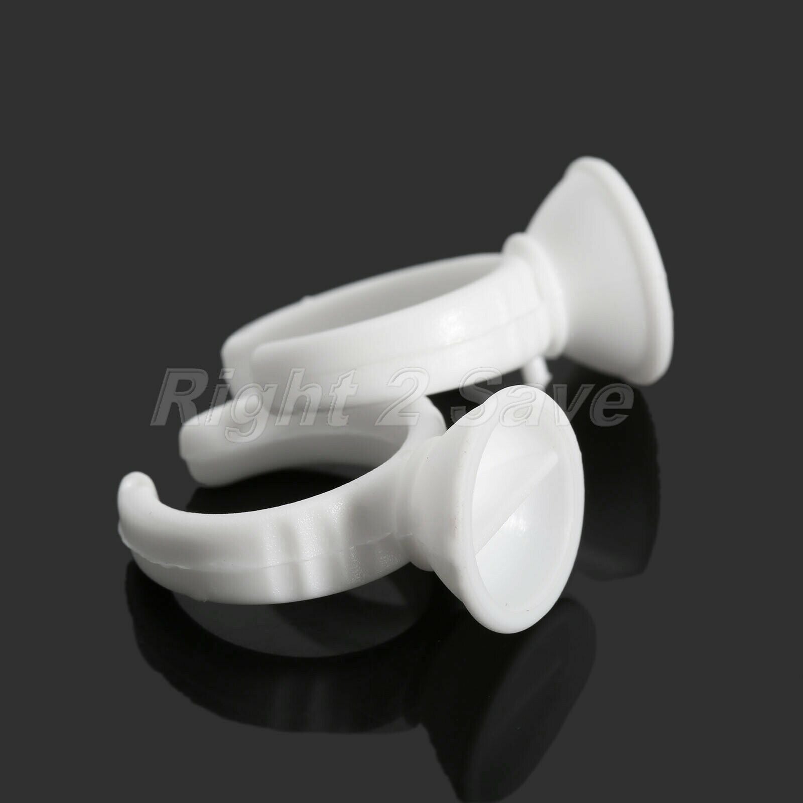 50Pcs Plastic Tattoo Ink Holder Rings For Eyebrow Lips Permanent Makeup Pigment