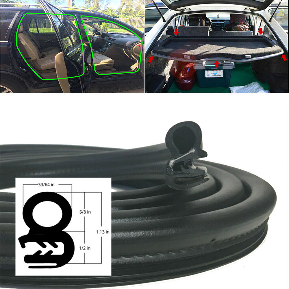 13ft Car Seal Weatherstrip EPDM & Steel Belt For Car Left Right Door Rear Trunk