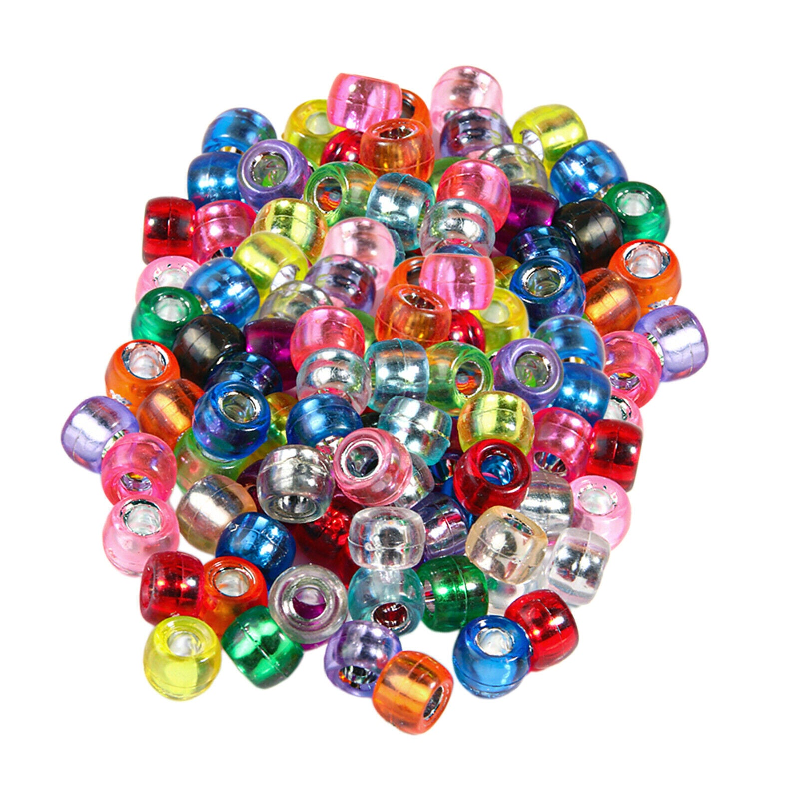 500Pack Acrylic BeadsBig Holes Beads for DIY Jewelry Necklace Earring Making