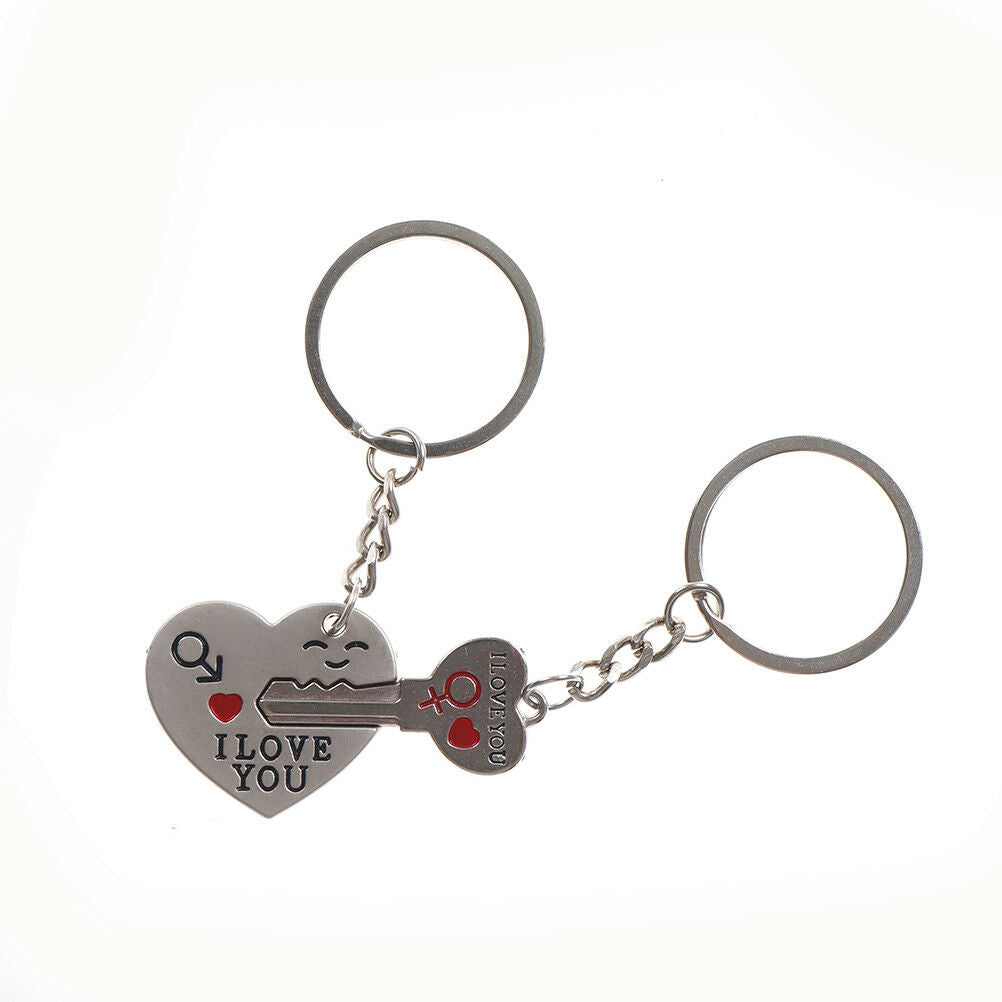 1 set Creative crush you piercing heart couple key ring for weeding gift.l8