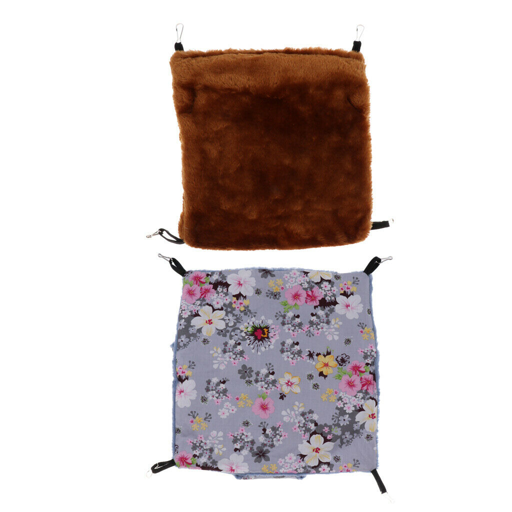 2 Pieces Squirrel Hammock, Small Animals Cotton Hanging Bed - Mat House Cage