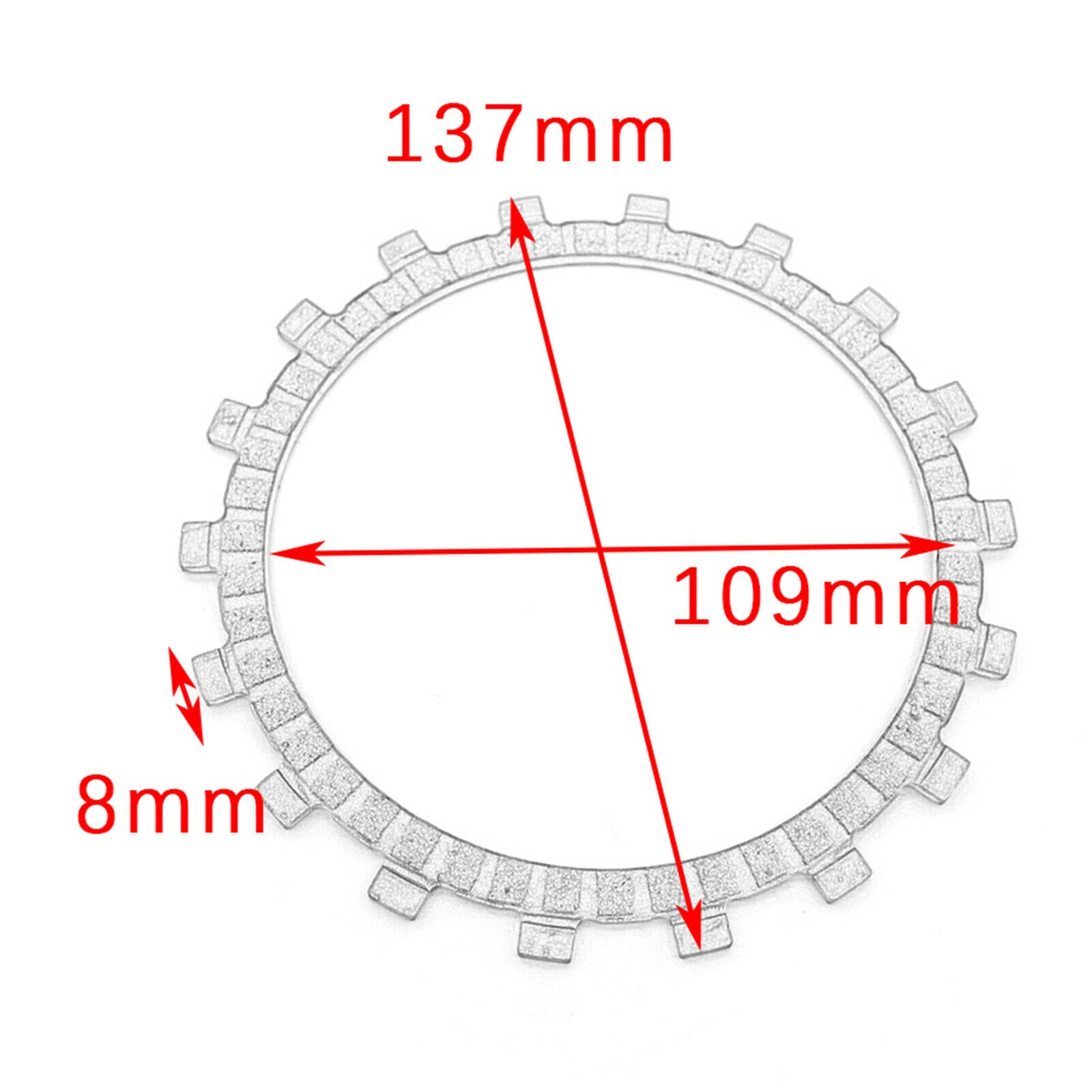 1Set 8x Clutch Friction Plates Kit for BMW R1200GS R1250RT R1200R R1200RS