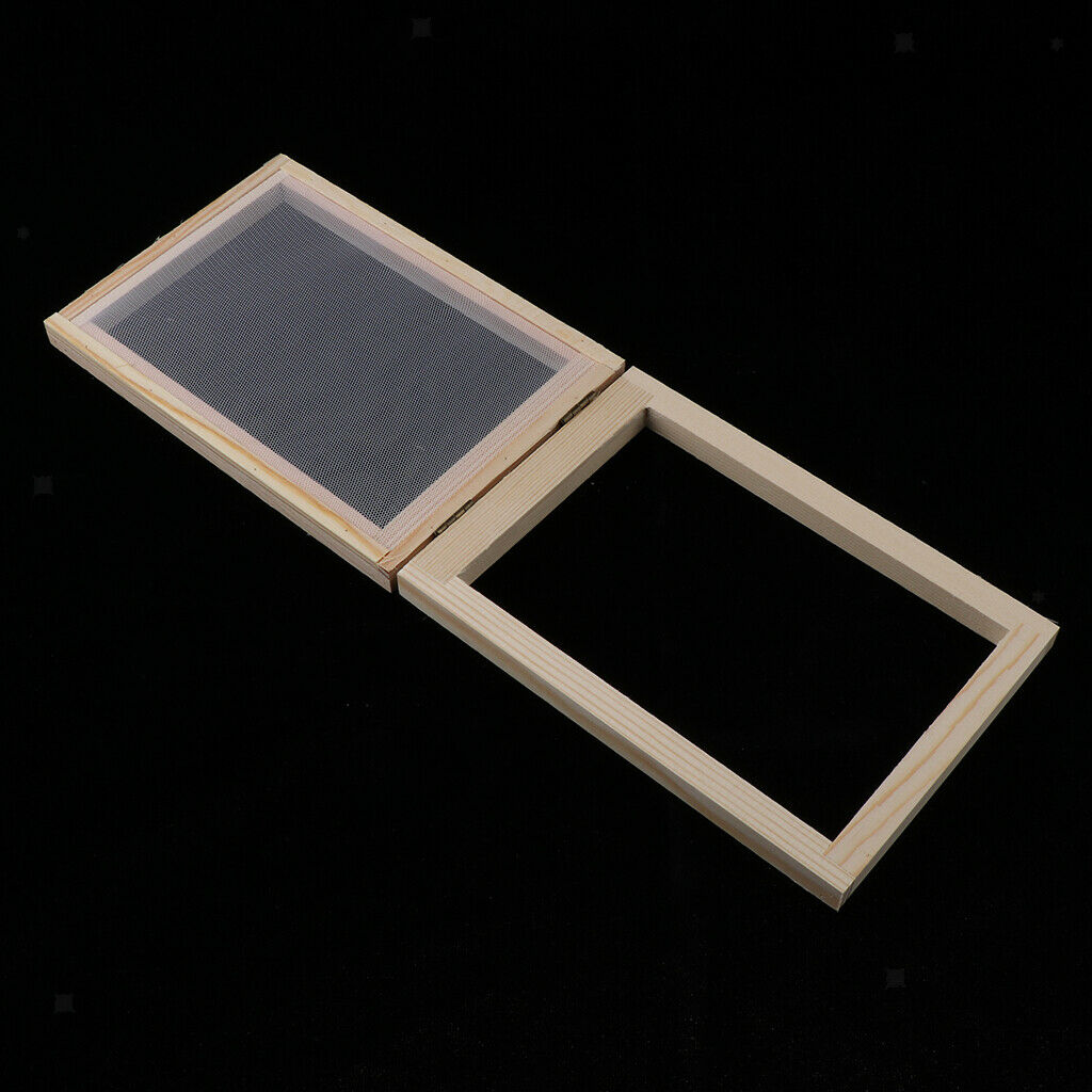 Wooden Deckle Paper Making Mould Frame Screen DIY Handmade Traditional Tool