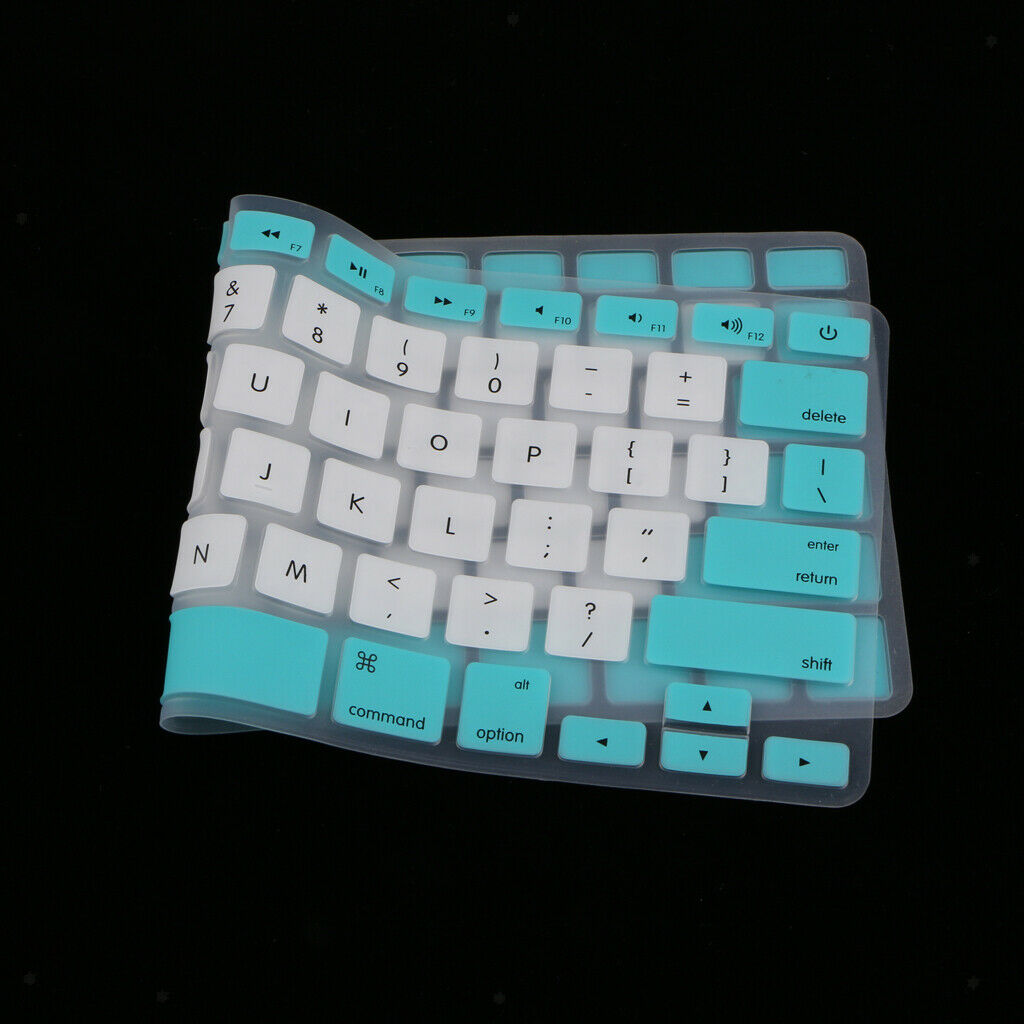 Rubber Keyboard Protective Cover for Macbook Air Pro 13 15 17'' Retina Blue