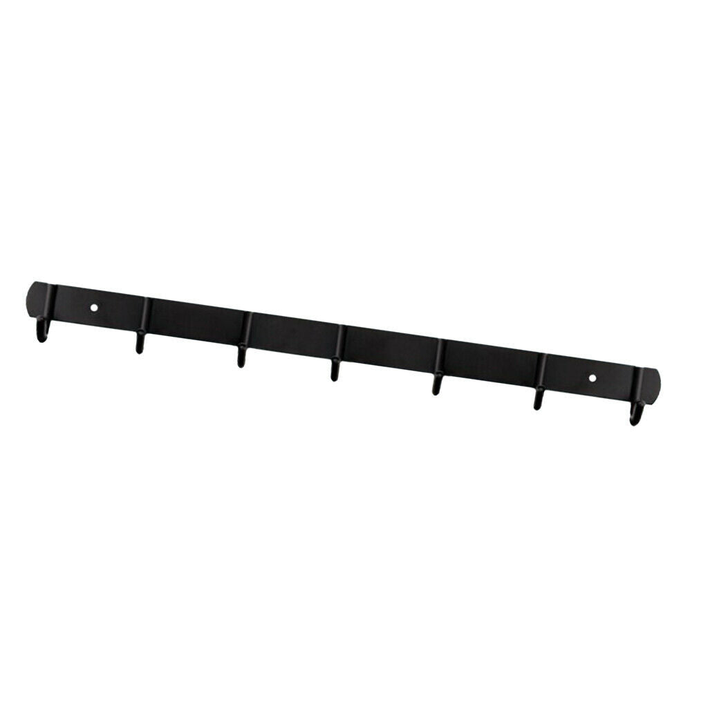 Stainless Steel Hooks Wall Mounted Coat Rack Organizer Hook Rail 7 Hooks