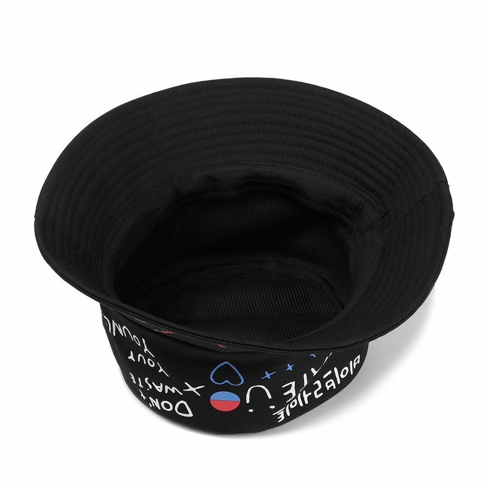 Cotton Outdoor Harajuku Fisherman Hat Graffiti Hat Bucket Hat Hip Hop Cap