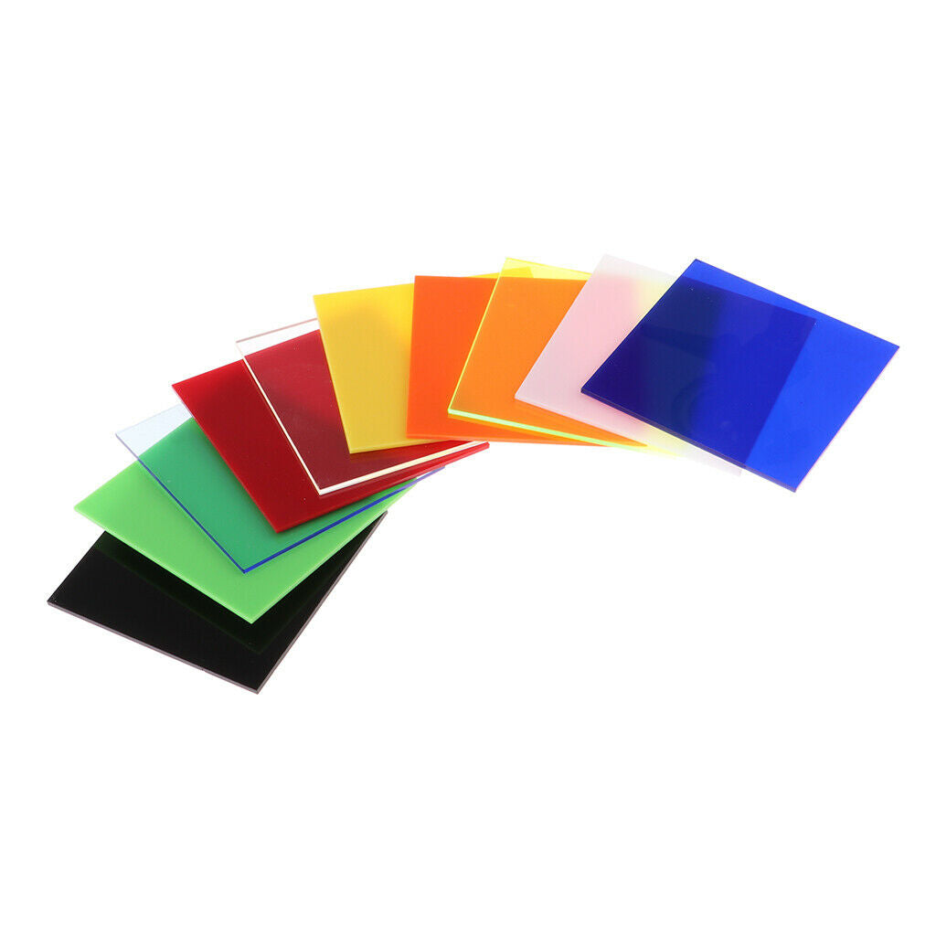 10 Pieces 2.3mm Acrylic Thickness Colorful Perspex Sheet Board Panel DIY Supply