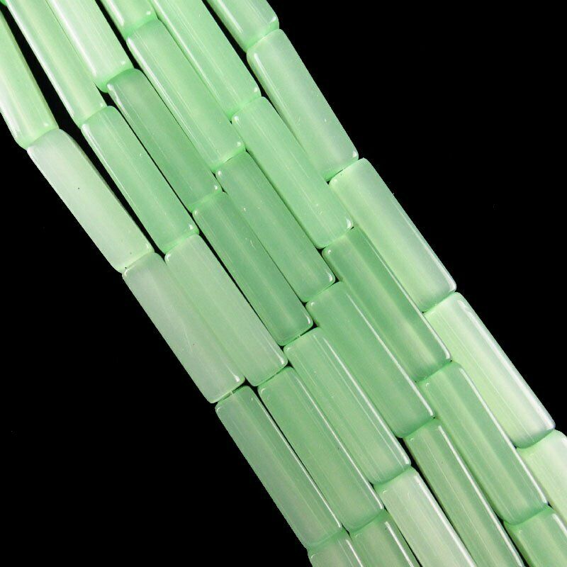 One Strand 20x5x5mm Cyan Jade Oblong Pendant Loose Bead 15.5 inch 22g A-547TZ
