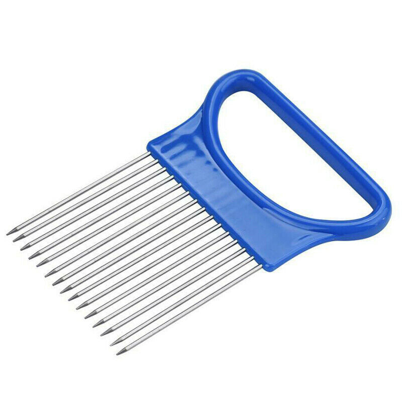 Stainless Steel Onion Needle Fork Vegetables Fruit Slicer Kitchen Tool Gadget