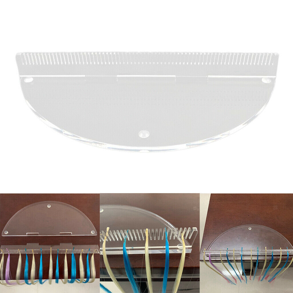 Clear SPA Hair Extensions Hair Strands Weft Holder Board Plate for Braiding