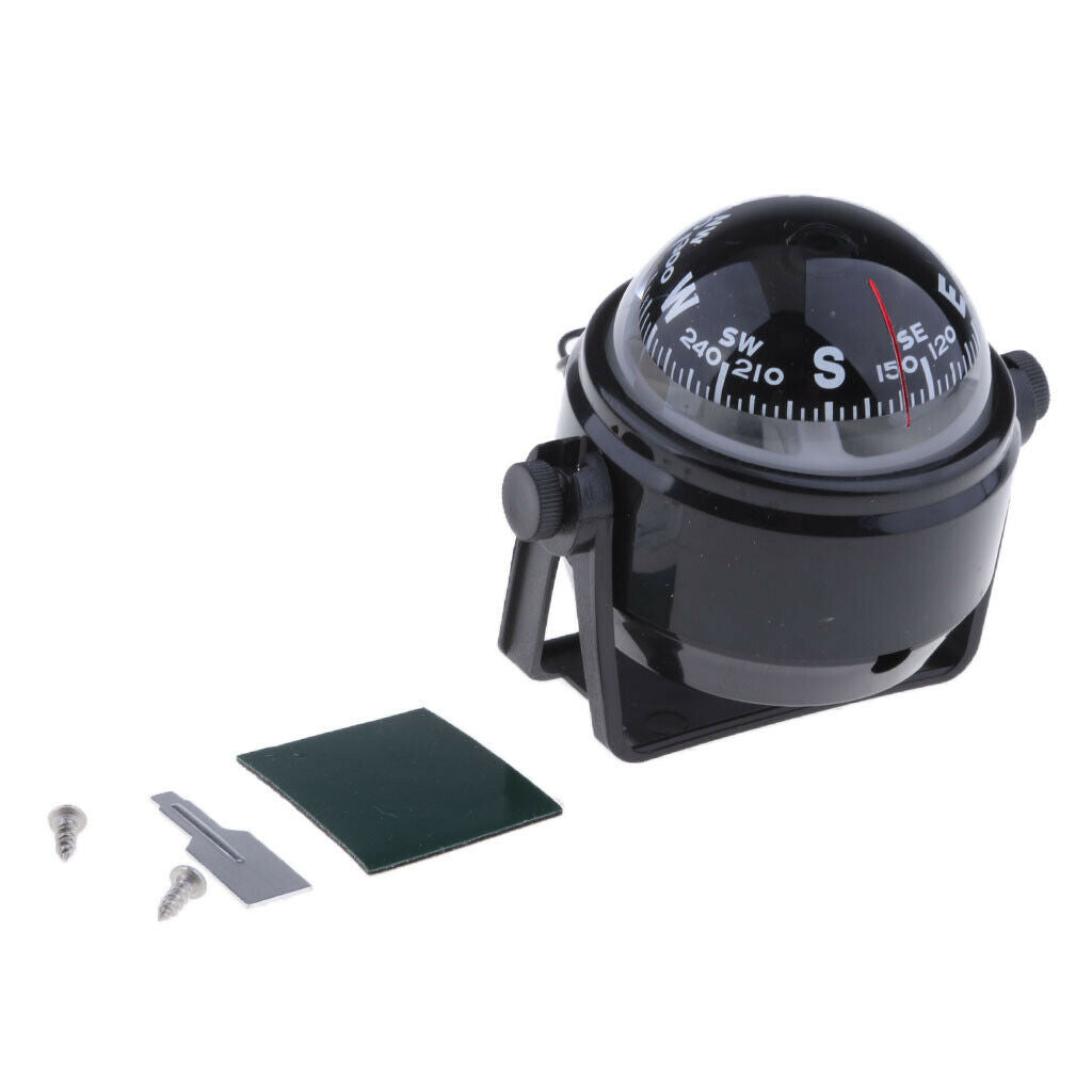 1x Black Electronic LED Marine Digital Navigation Compass for Auto Boat