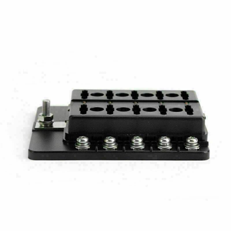 10 Way Blade Fuse Holder Box Block CAe For Car Boat Marine Bus Van Waterproof CN