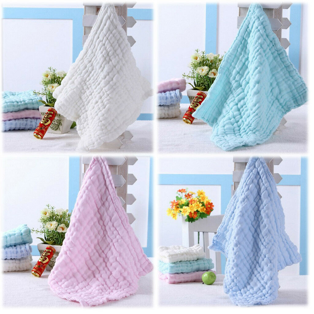 Baby Handkerchief Gauze Nursing Towel Clean Infants Feeding Towel White