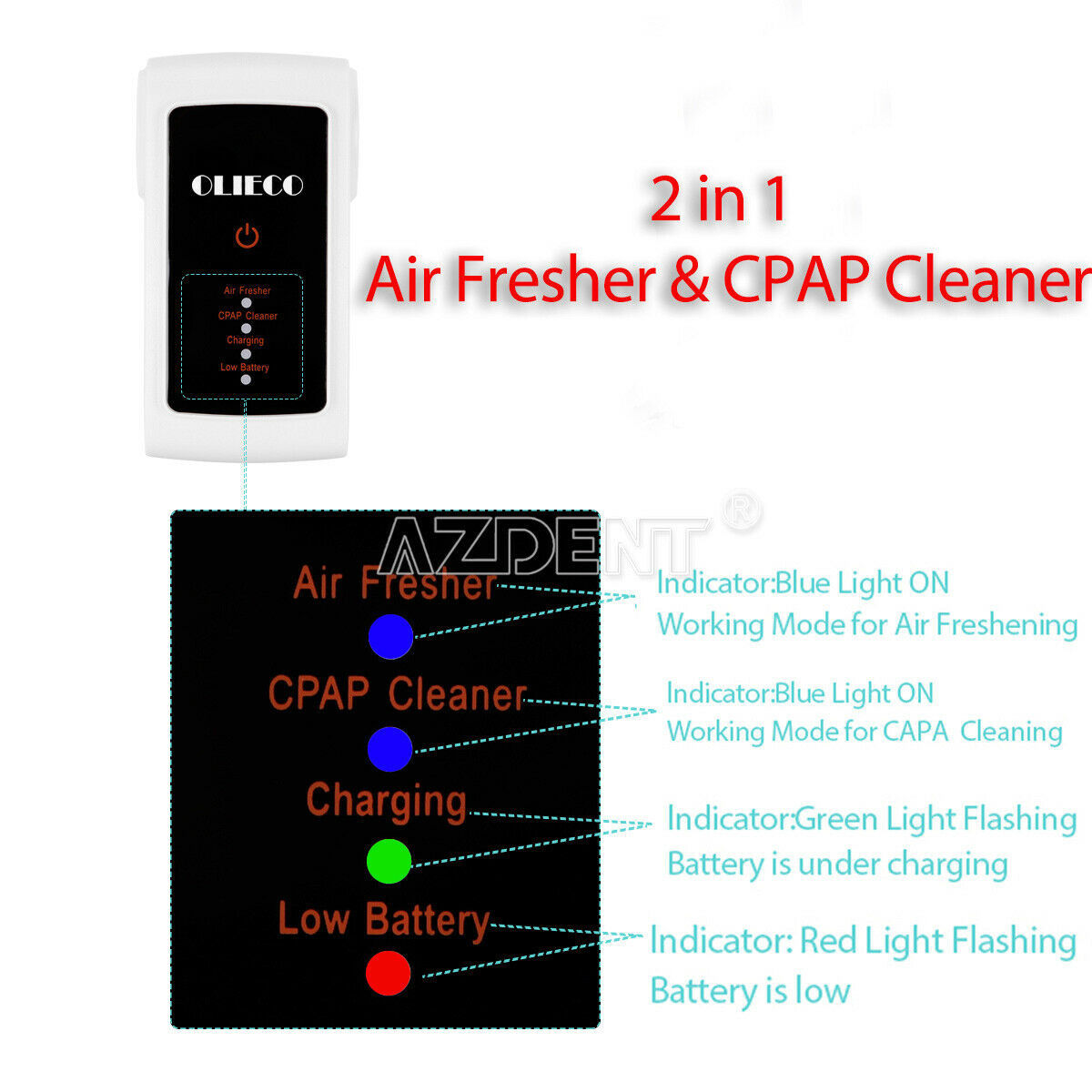 Dental CPAP Cleaner Sanitizer Portable Mini CPAP Cleaning machine Ultra Quiet