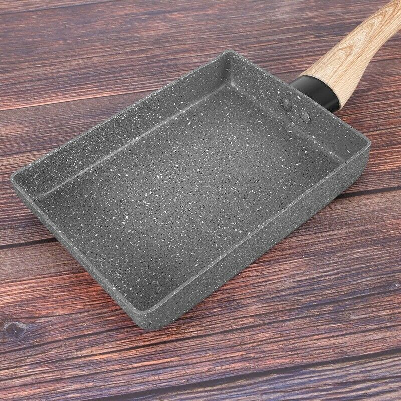 Frying Pan Tamagoyaki Omelette Black Non-Stick Pan Fry Egg Pan Pancake KitchenT4