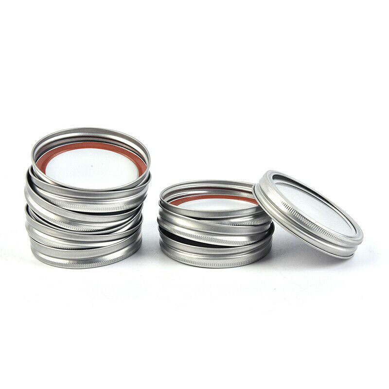 10*86mm Wide Mouth Mason Jar Lid Tinplate Split Sealing Lids Round Metal R xJSJ