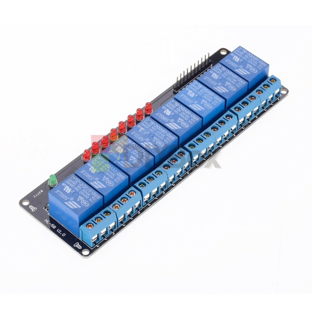 8 Channel 5V Relay Module Shield for Arduino Uno Meage 2560 1280 ARM PIC AVR DSP