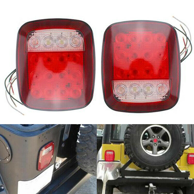 16LED Stop Tail Light Brake Lamp Turn Reverse Fit For Jeep Wrangler TJ CJ 76-06