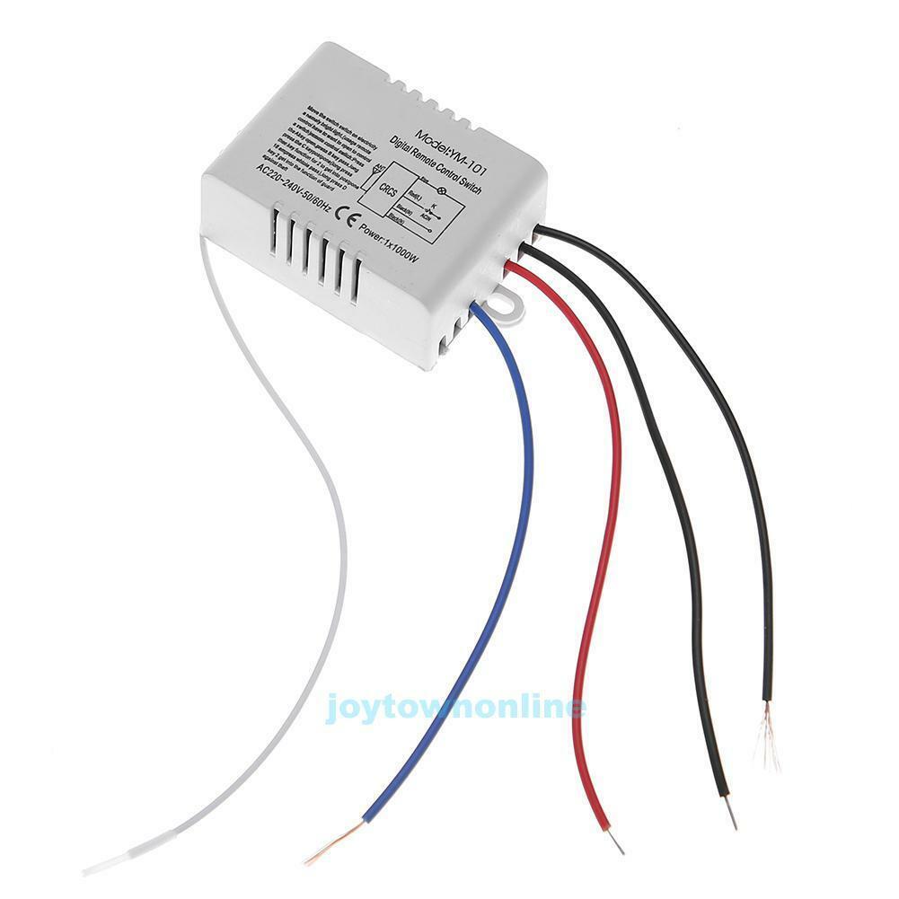 Wireless Light Switch w/ Receiver for LED Lamp 220V ON/OFF RF Remote Controls US
