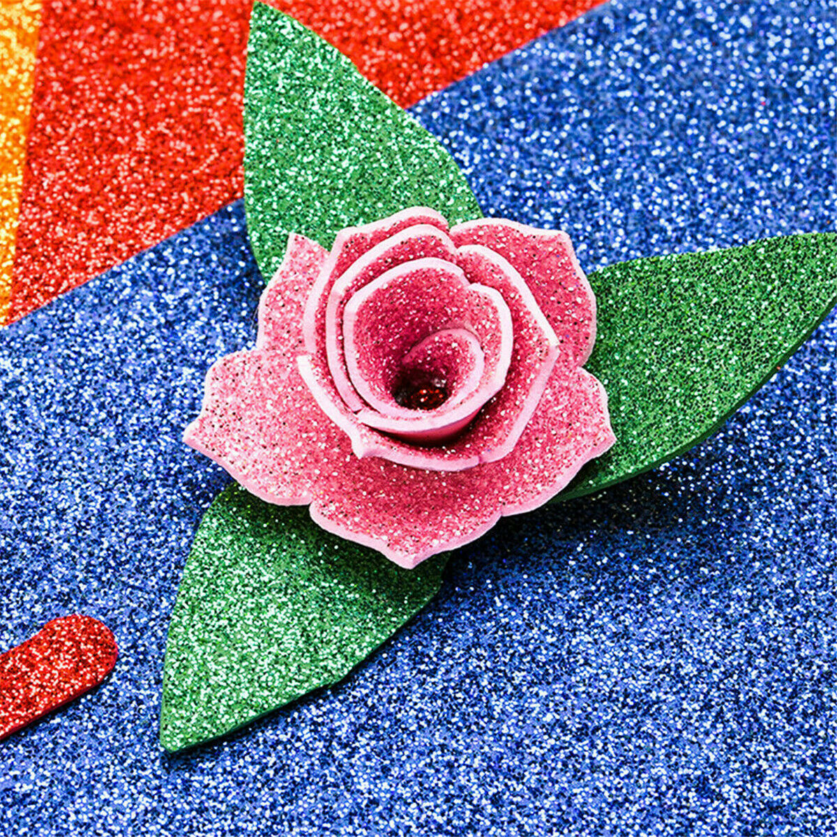 2pcs Glitter EVA Foam Paper Sheet Sponge Soft Handmake  Kids DIY Crafts 20x30cm