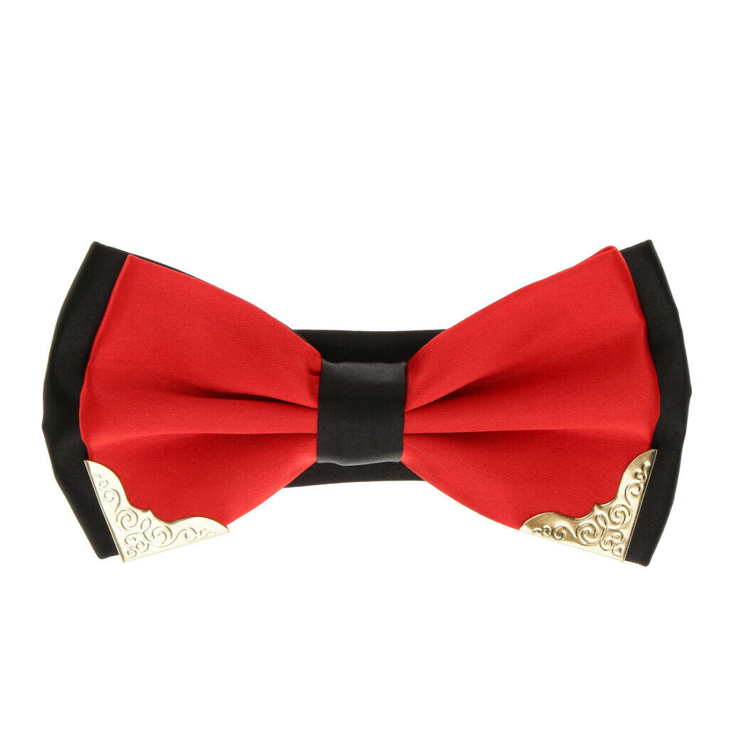 Multicolor Gentlemen's Tuxedo Bow Tie Bowtie Necktie for Men Red