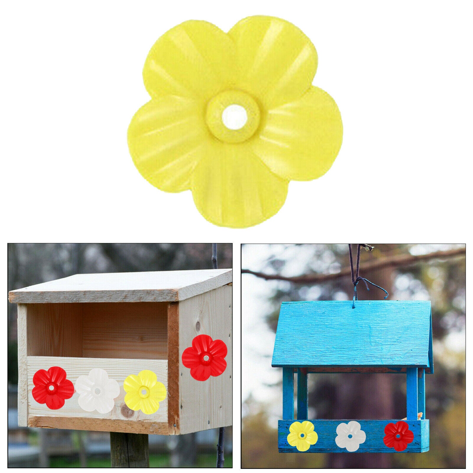 Hummingbird Replacement Flowers Feeding Ports for Feeder Use Parts Yellow