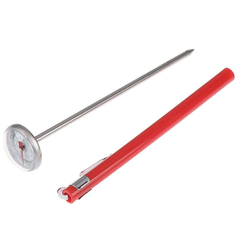 Stainless Steel Soil Thermometer 127mm Stem Display 0-100 Degrees Celsius.l8