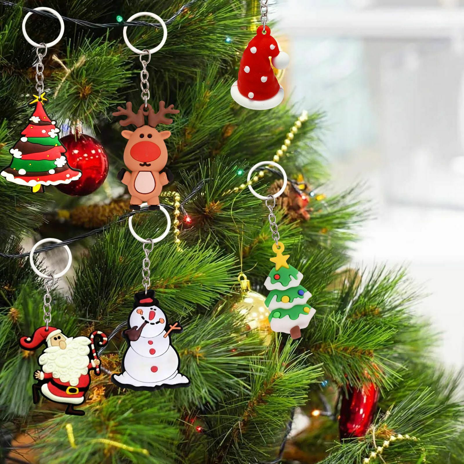 Lovely Figures Keychain Christmas Advent Calendar Christmas Theme Pendant