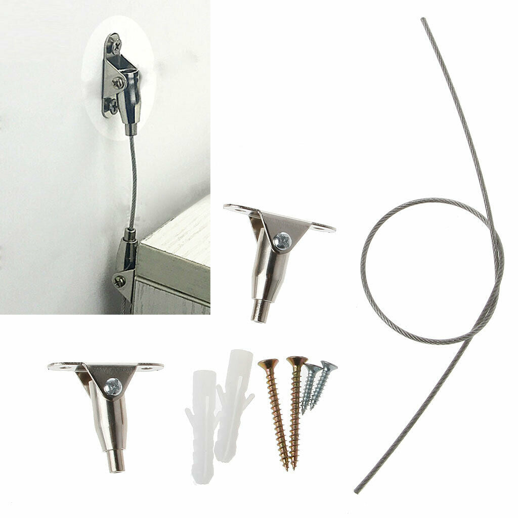 Metal Anti-Tip Anchor Furniture Safe Strap Wall Mounted Baby Proofing Secure Kit