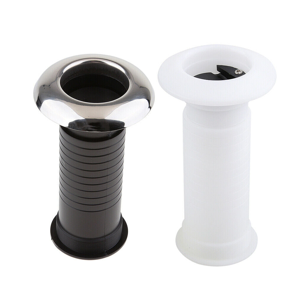 40mm Plastic Thru-Hull Bilge Pump & Aerator Hose Fitting - Marine/Boat White