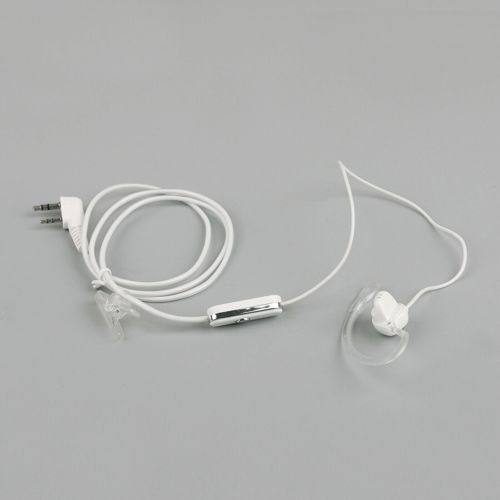 5Pc 2 Pin Earhook Earpiece Headset PTT Mic For Kenwood HYT BaoFeng Radio Whi USA