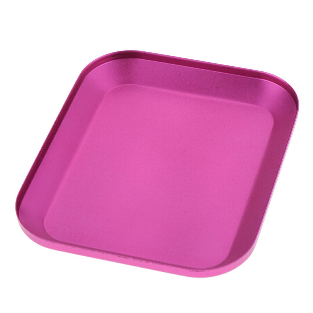 Aluminium Alloy Magnetic Screw Tray Plate for RC Car Repair Tools Rose Red