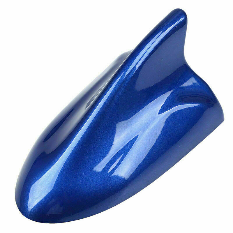 Universal Blue Shark Fin Antenna Roof Radio FM/AM Signal Decor Cover Aerial