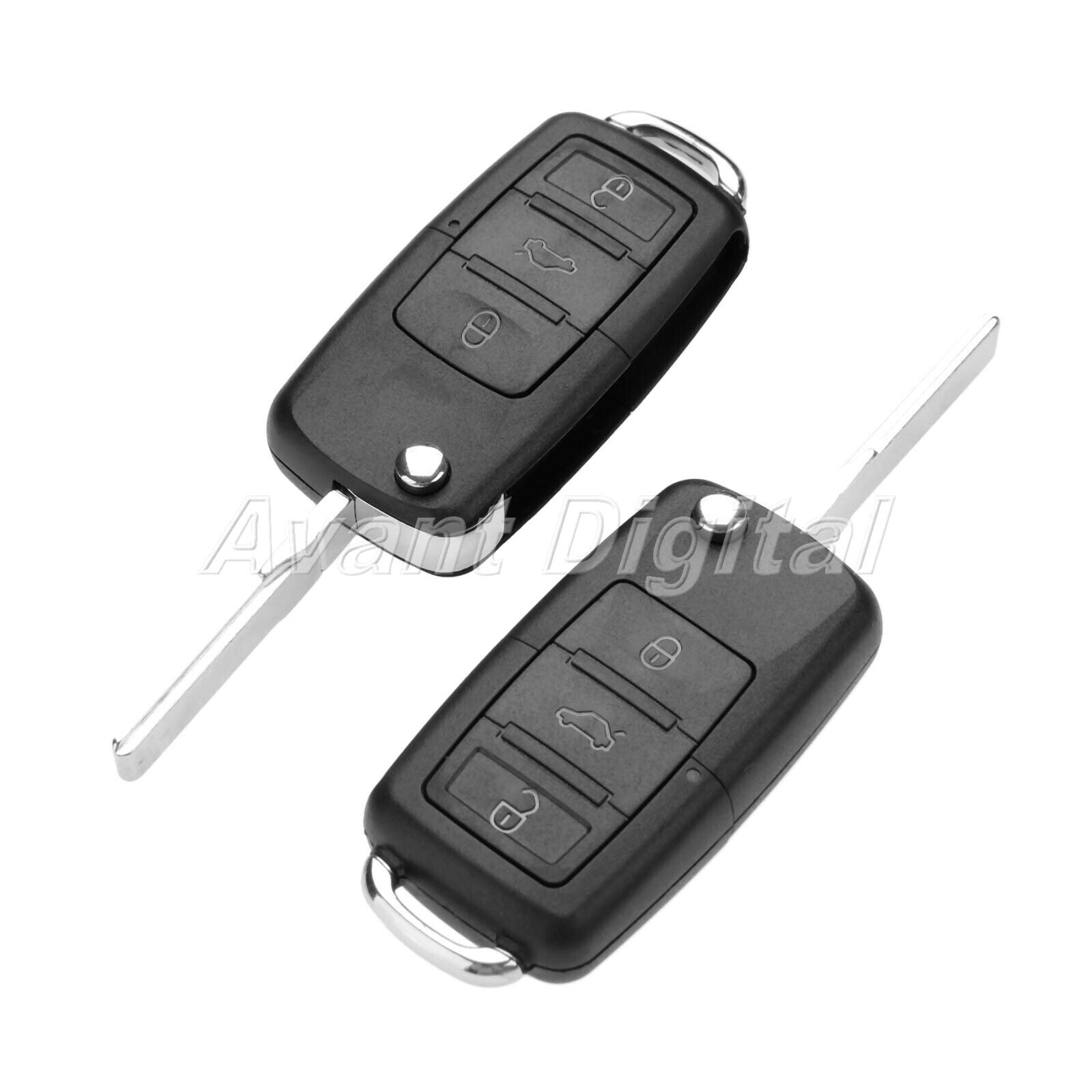 2Pcs Remote Key 3 Buttons 434MHz ID48 Chip 1J0959753DA Fit For 2003-2005  Bora