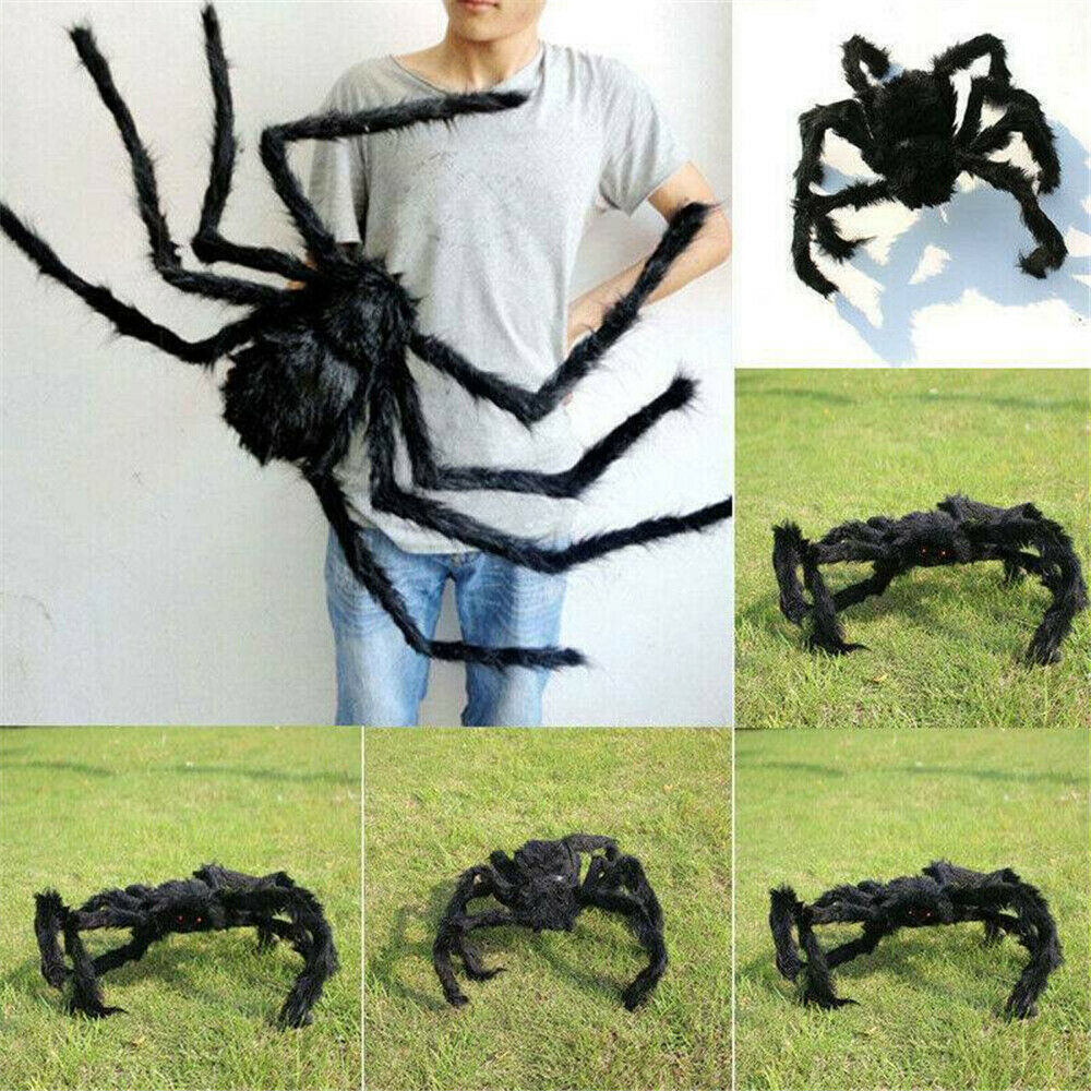 300mm Giant Black Spider Halloween Decoration Indoor Outdoor Haunted House Prop