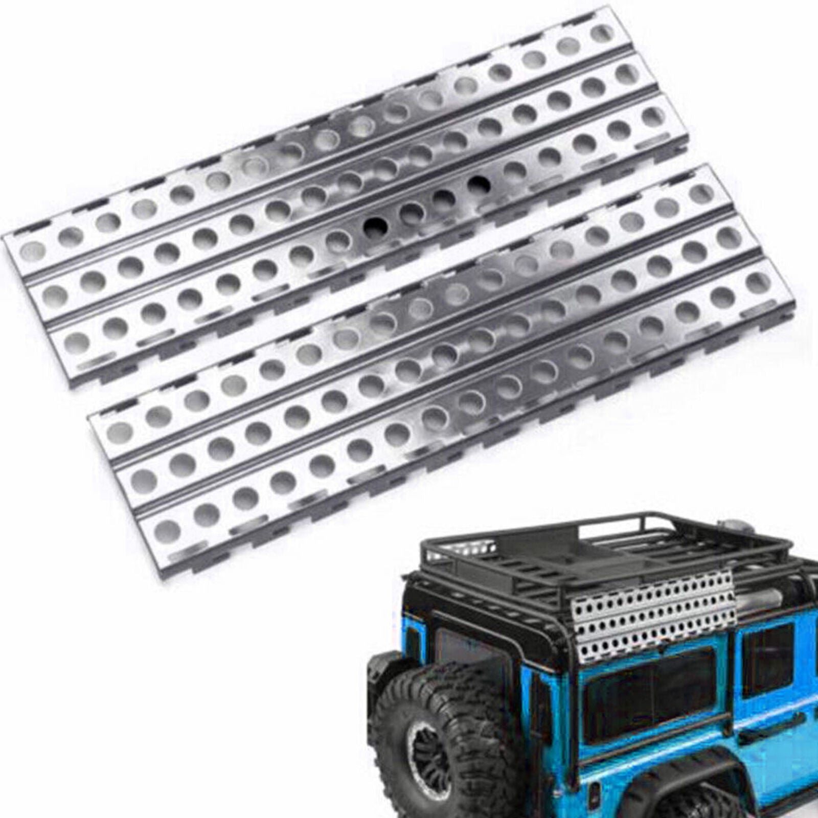 2X Stainless Steel Sand Ladders Board For Axial SCX10 TRX-4 D90 1/10 RC Crawler