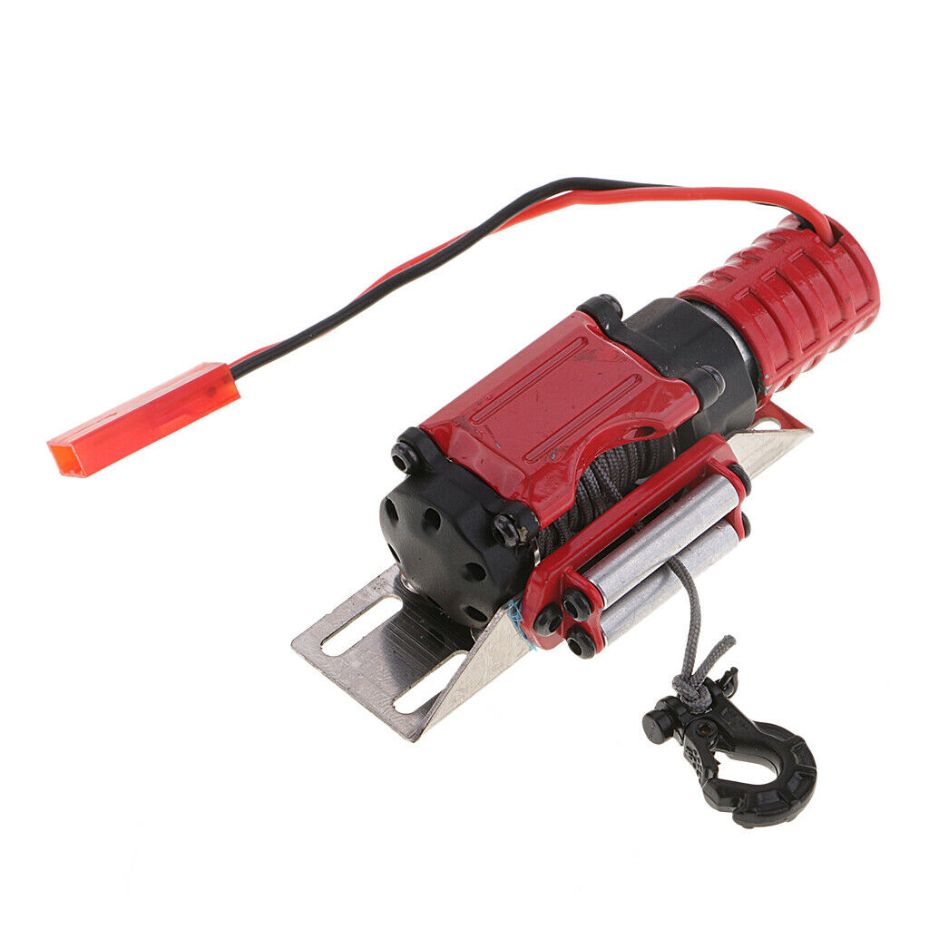 1/10 Scale Winch With Steel Wire for D90 SCX10 -4 RC Rock Crawler Red
