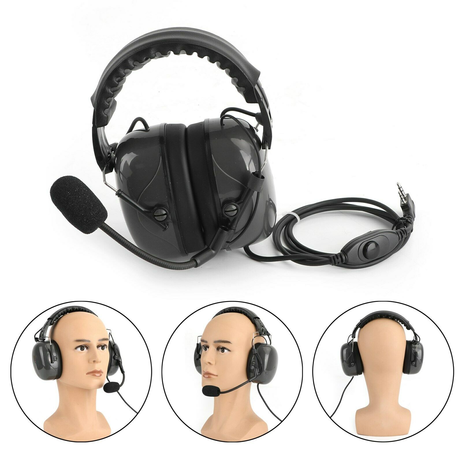 Noise Cancelling Pilot Headset Fit for TK3107 TK3200 TK2160 BaoFeng BF-888S