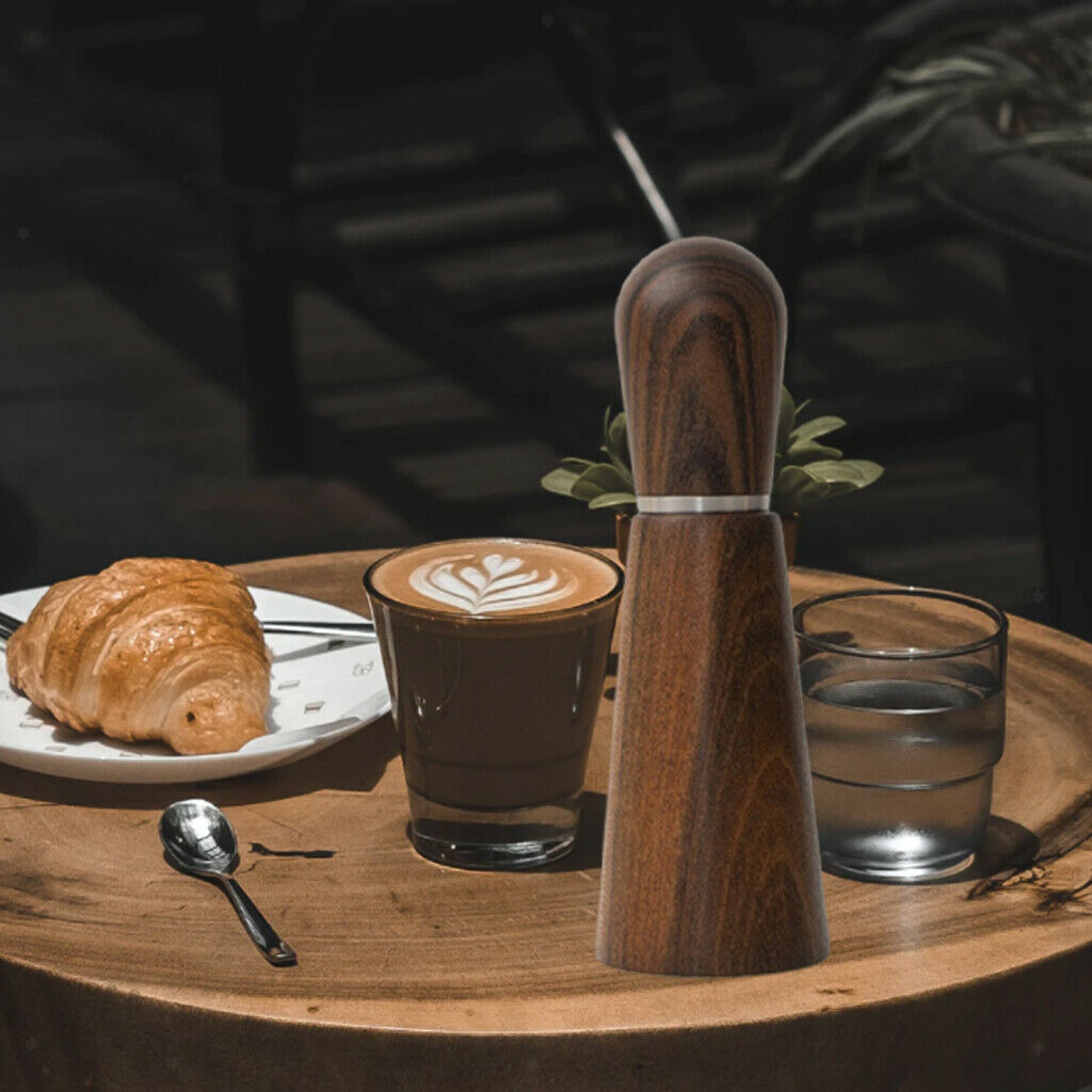 Stainless Steel Coffee Stirrer 4 Needle Type Coffee Tamper with wood Handle