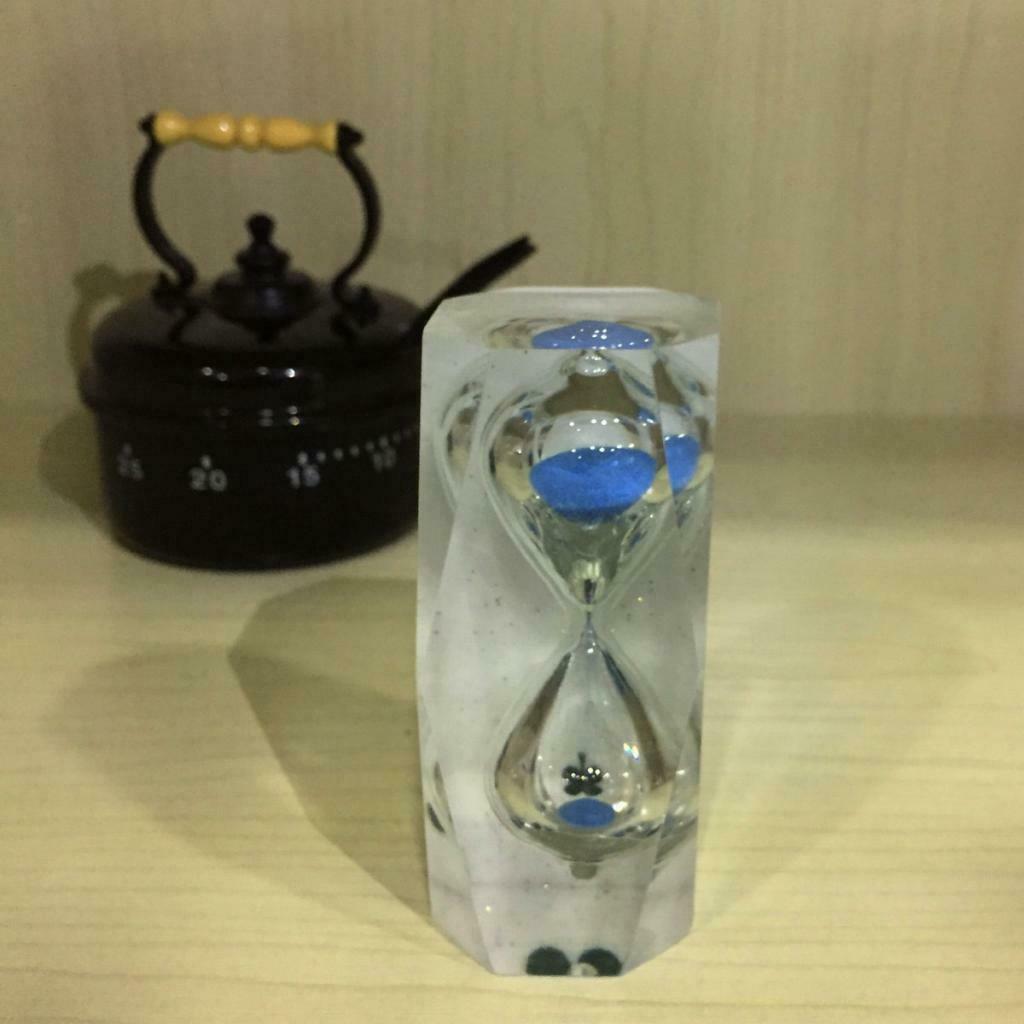 3 Mins Sandglass Children Kids Hourglass Sand Clock Timer Timing Tool Blue #