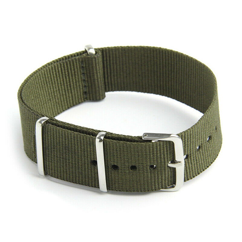 Watch Strap Band Military Army Nylon Canvas Divers G10 Mens Colour:Army Green F2